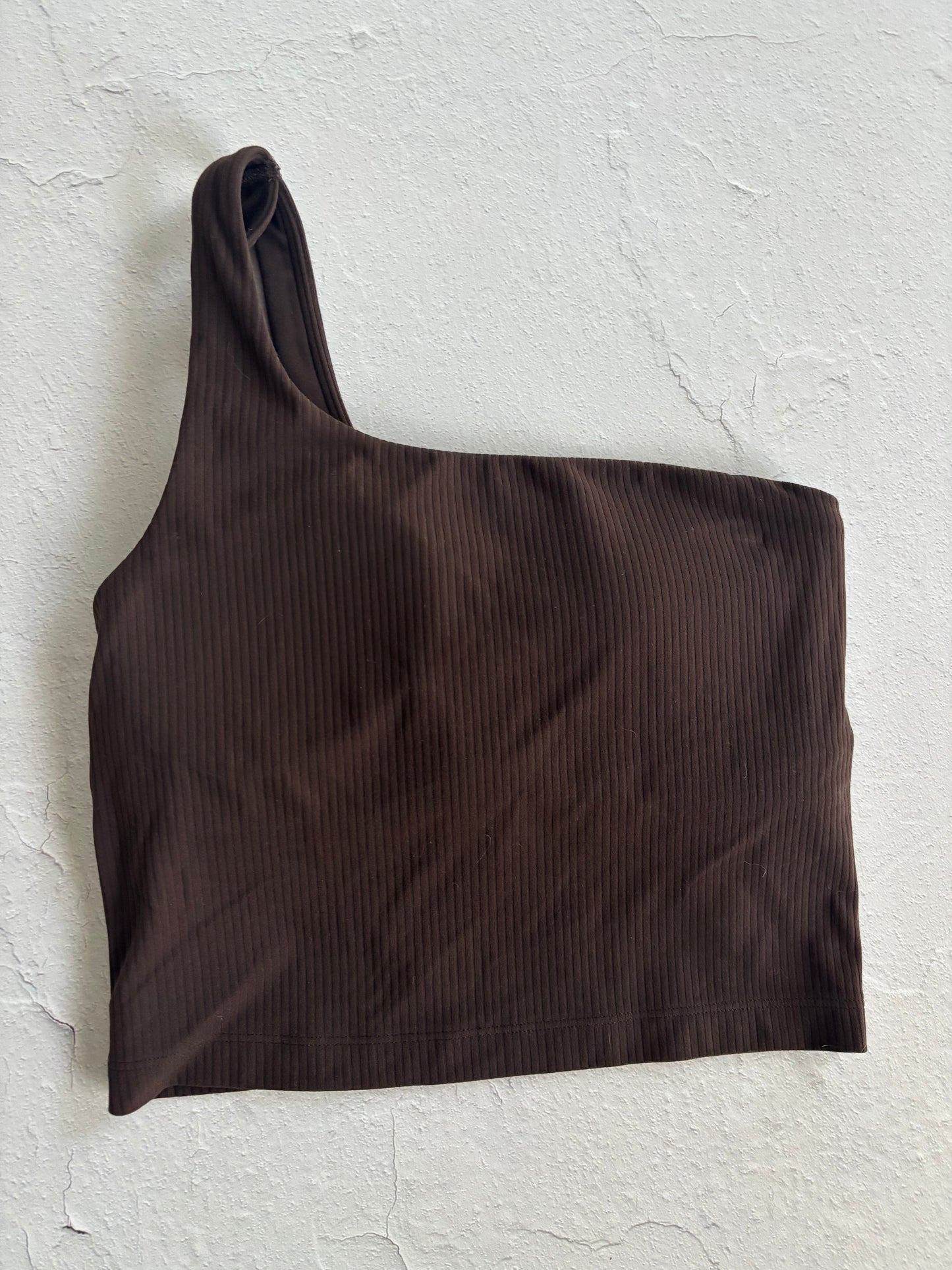 Ribbed Nulu Asymmetrical Tank Top