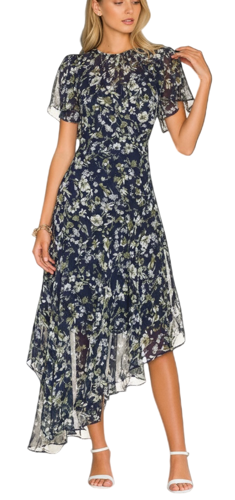 ASTR the Label Flutter Sleeve Maxi Dress