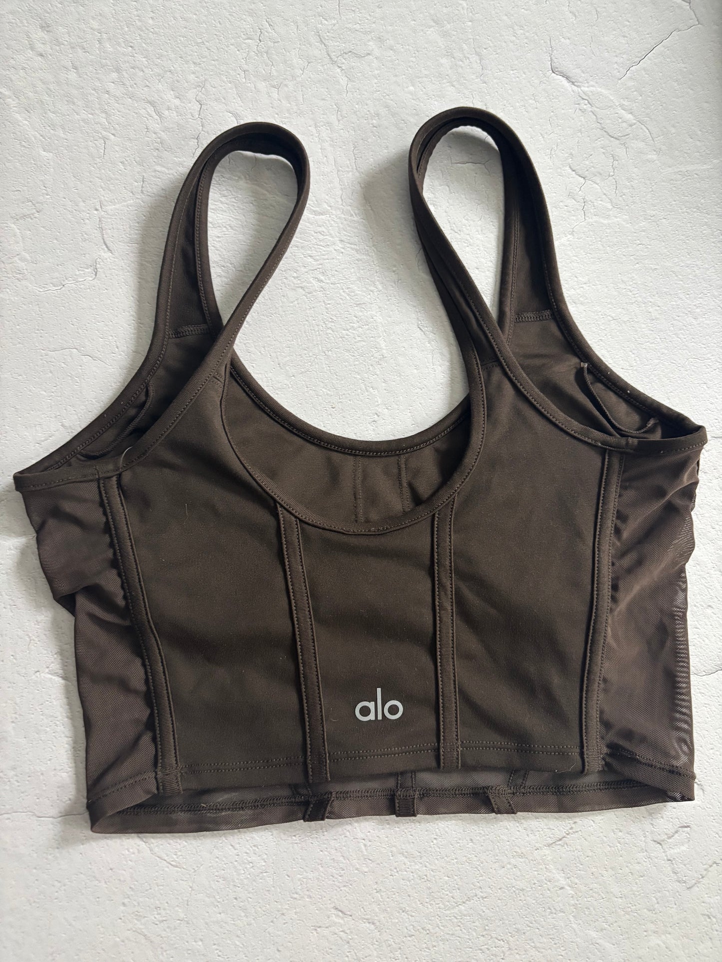 Alo Airbrush Mesh Corset Tank