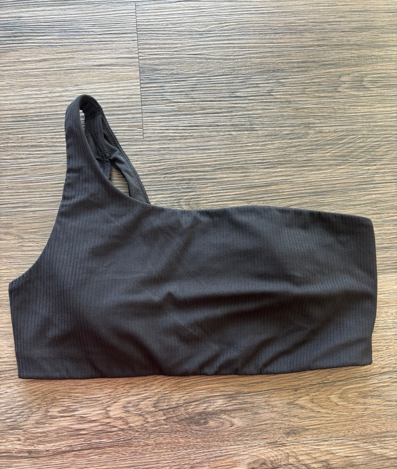 Ribbed Nulu Asymmetrical Yoga Bra